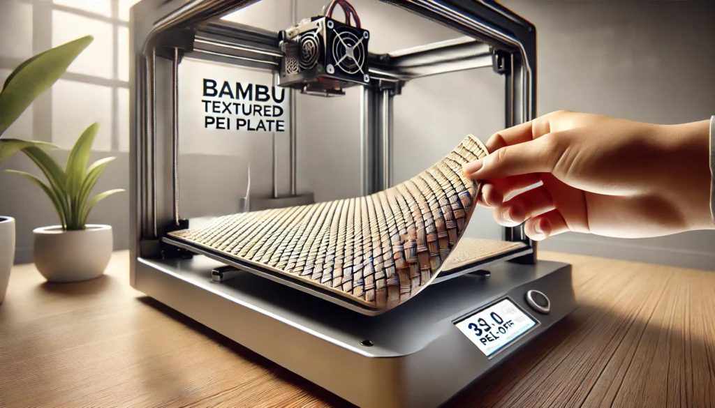 Bambu Textured PEI Plate Machine Peel the Top Off
